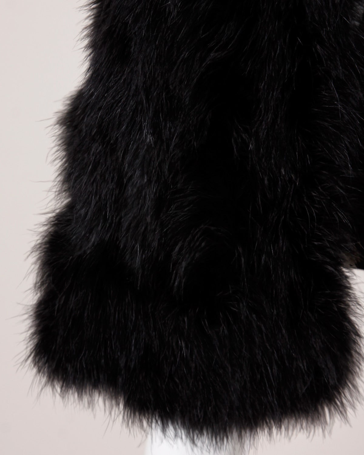 Vintage Black Marabou Feather Coat 1