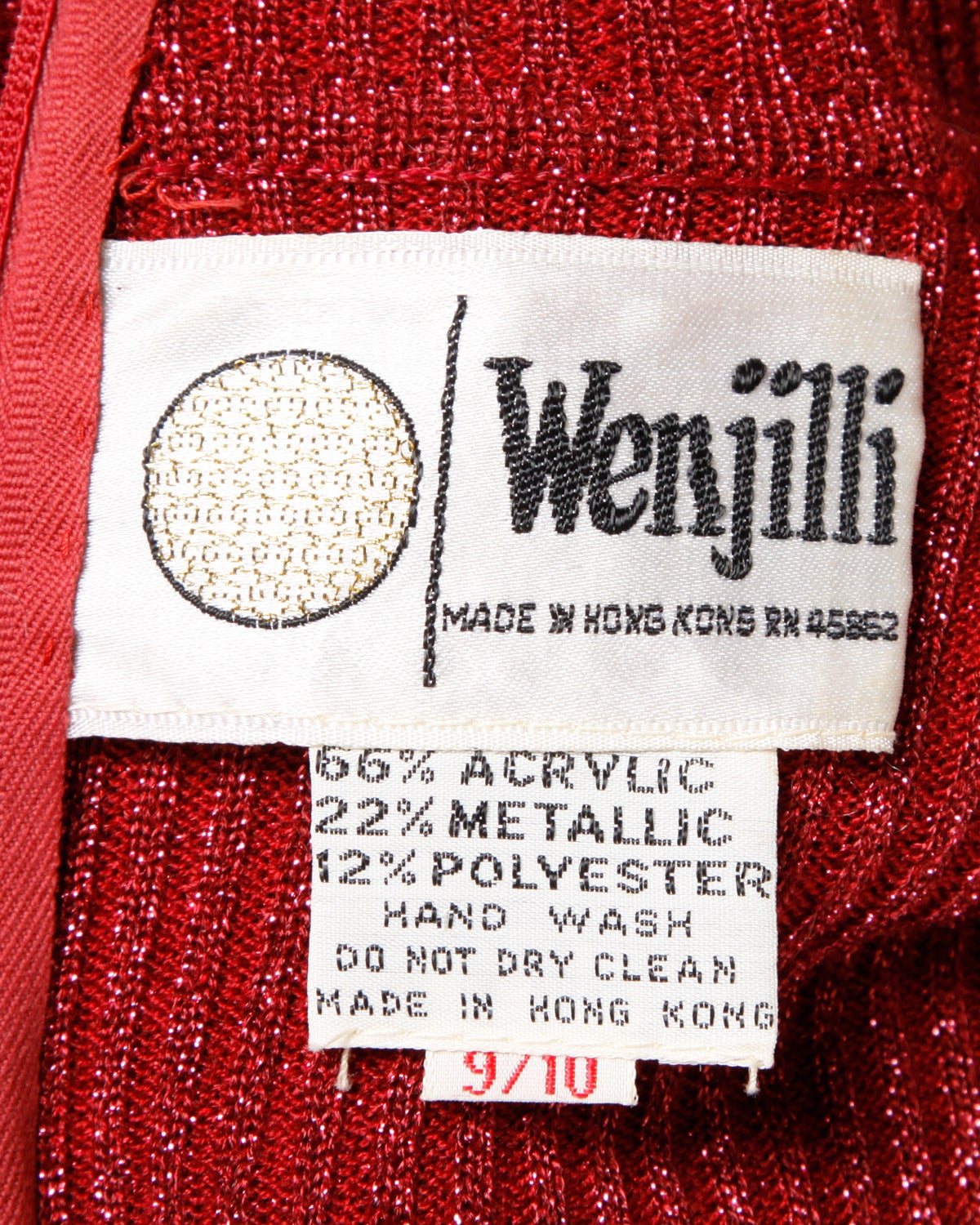 Wenjilli Vintage 1970s Metallic Knit Maxi Dress with Art Deco Embroidery 2