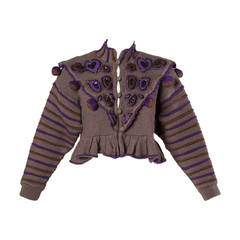 1980S KANSAI YAMAMOTO Pink & Purple Wool Knit Oversized Striped Sweate –  MORPHEW