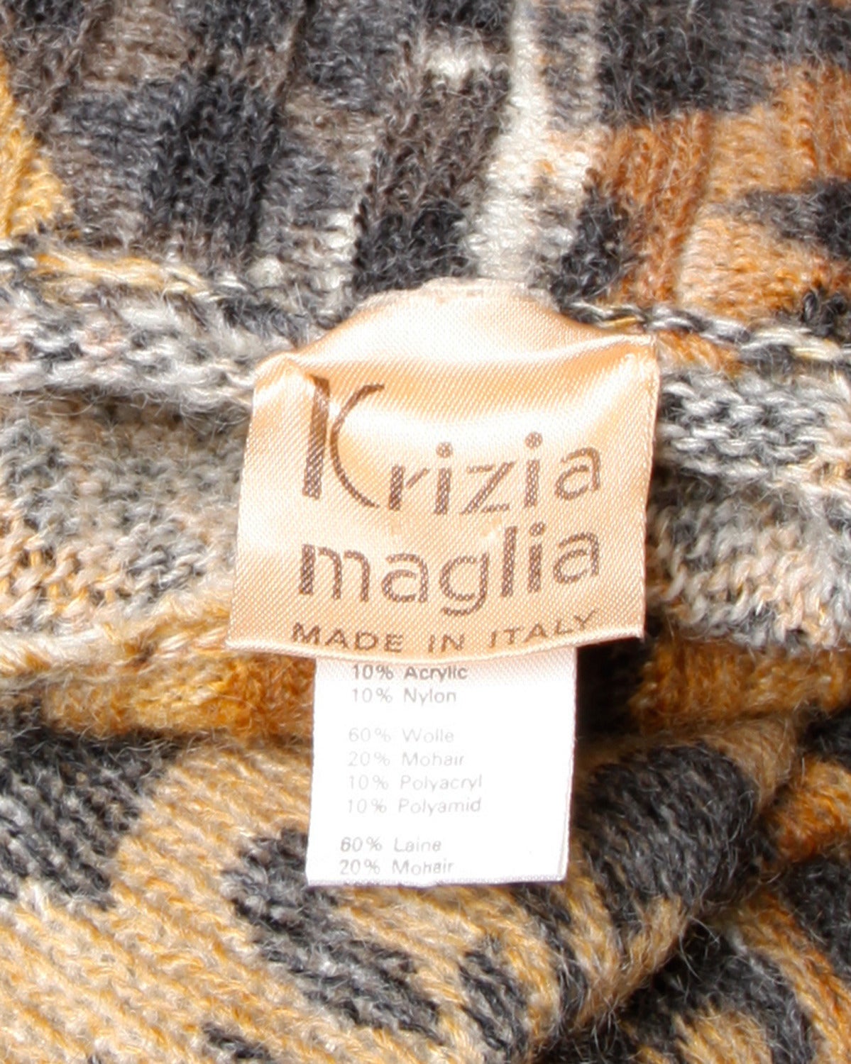 Robe pull surdimensionnée Krizia en tricot emblématique vintage à imprimé animal en vente 3