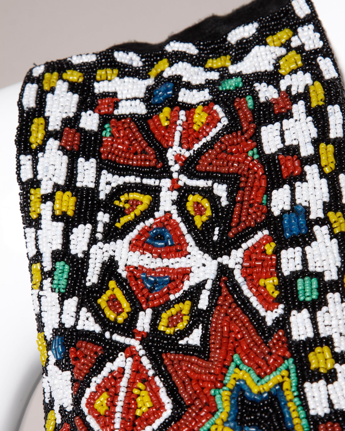 Hand-Made Heavy Vintage Native American Style Seed Beaded Vest 1