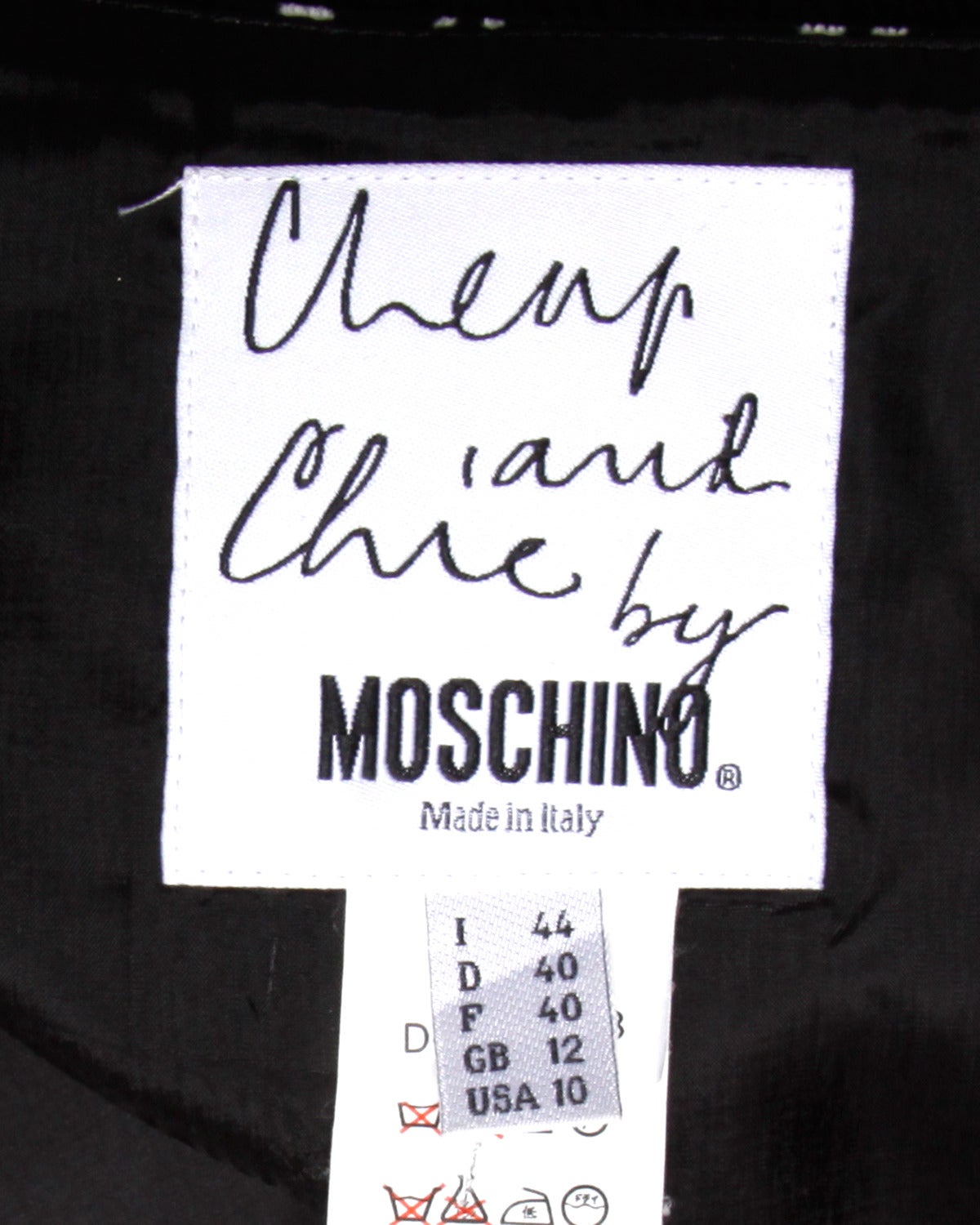 Moschino Vintage 1990s Scribble Print Velvet Mini Skirt 3