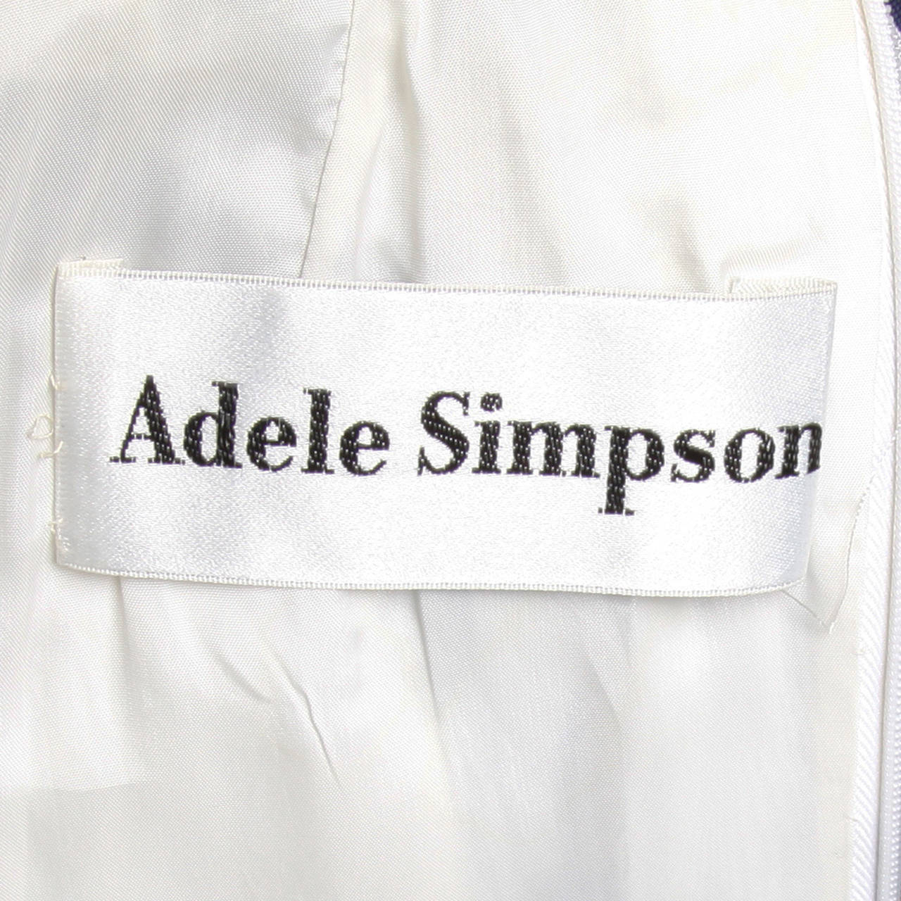 Adele Simpson Vintage 1970s Modernist Print Shift Dress For Sale 1