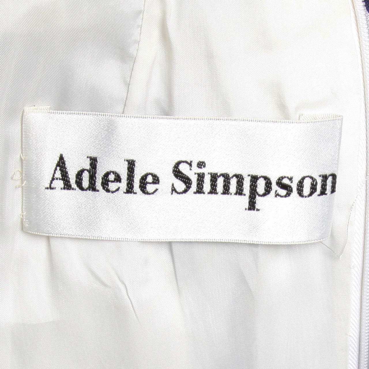 Adele Simpson Vestido camisero con estampado modernista vintage de los años 70 en venta 1
