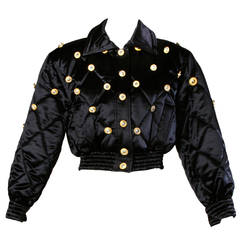 Ungetragene Escada Vintage 1980er Jahre gesteppte Bomberjacke mit Original-Tags