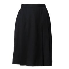 Valentino Vintage Classic Black Wool Skirt