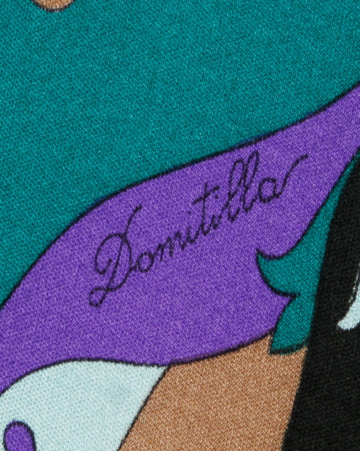 Women's Signed Domitilla Vintage 1960s Italian Silk Jersey Mirror Print Dress