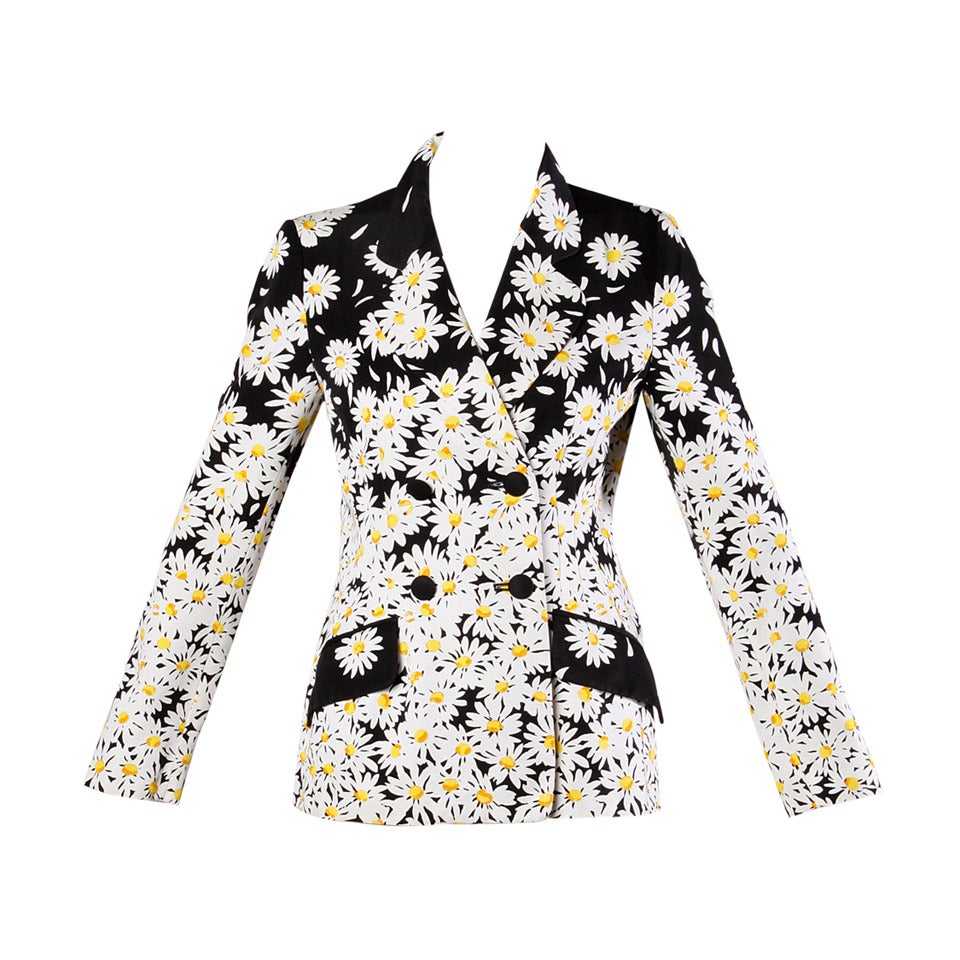 Moschino Vintage 1990s Daisy Blazer Jacket