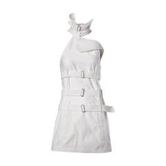 Jean Paul Gaultier Iconic Vintage Straitjacket Belted Bondage Dress