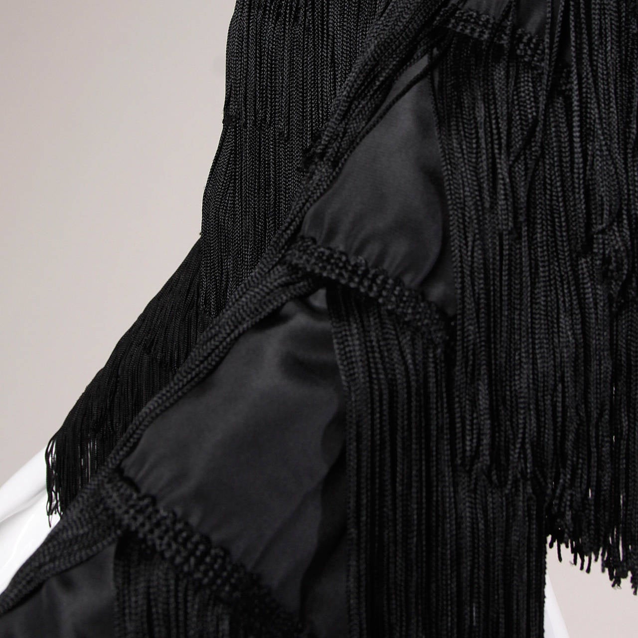 Norma Kamali Omo Vintage 1980s Black Fringe Jacket at 1stDibs | vintage ...