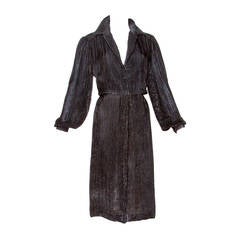 Travilla for I. Magnin Vintage Black Silk Velvet Cocktail Dress