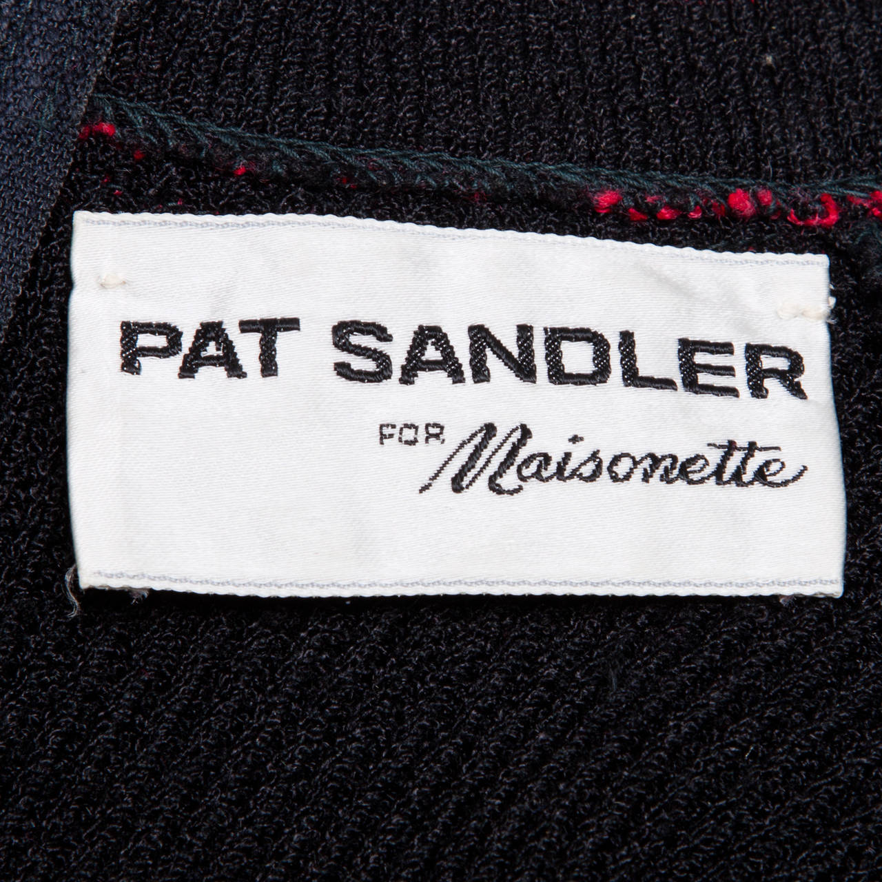 Pat Sandler Vintage 1970s Knit Polka Dot + Striped Dress 2