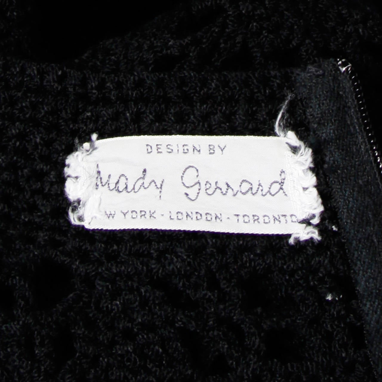 Holocaust Survivor Mady Gerrard Vintage Black Hand Crochet Dress at ...
