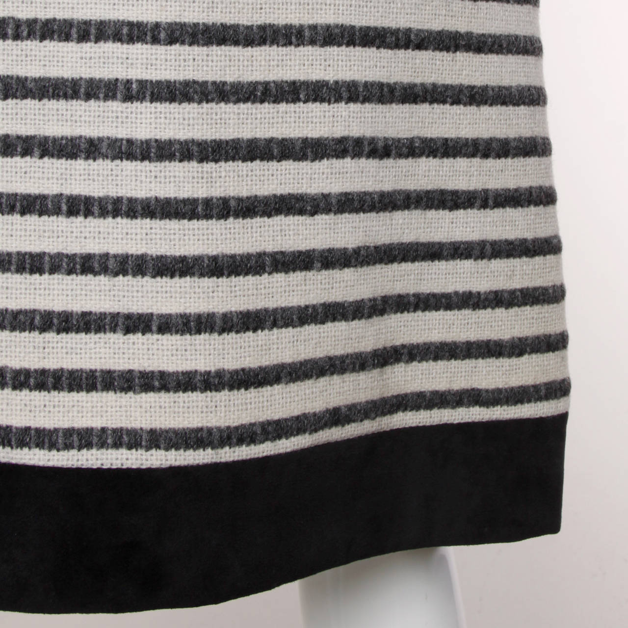 1960s B.H. Wragge Vintage Striped Mod Wool + Silk Skirt Suit 2