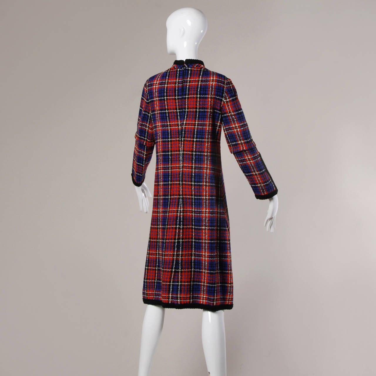 Oscar de la Renta Vintage 1960s Plaid Dress 1