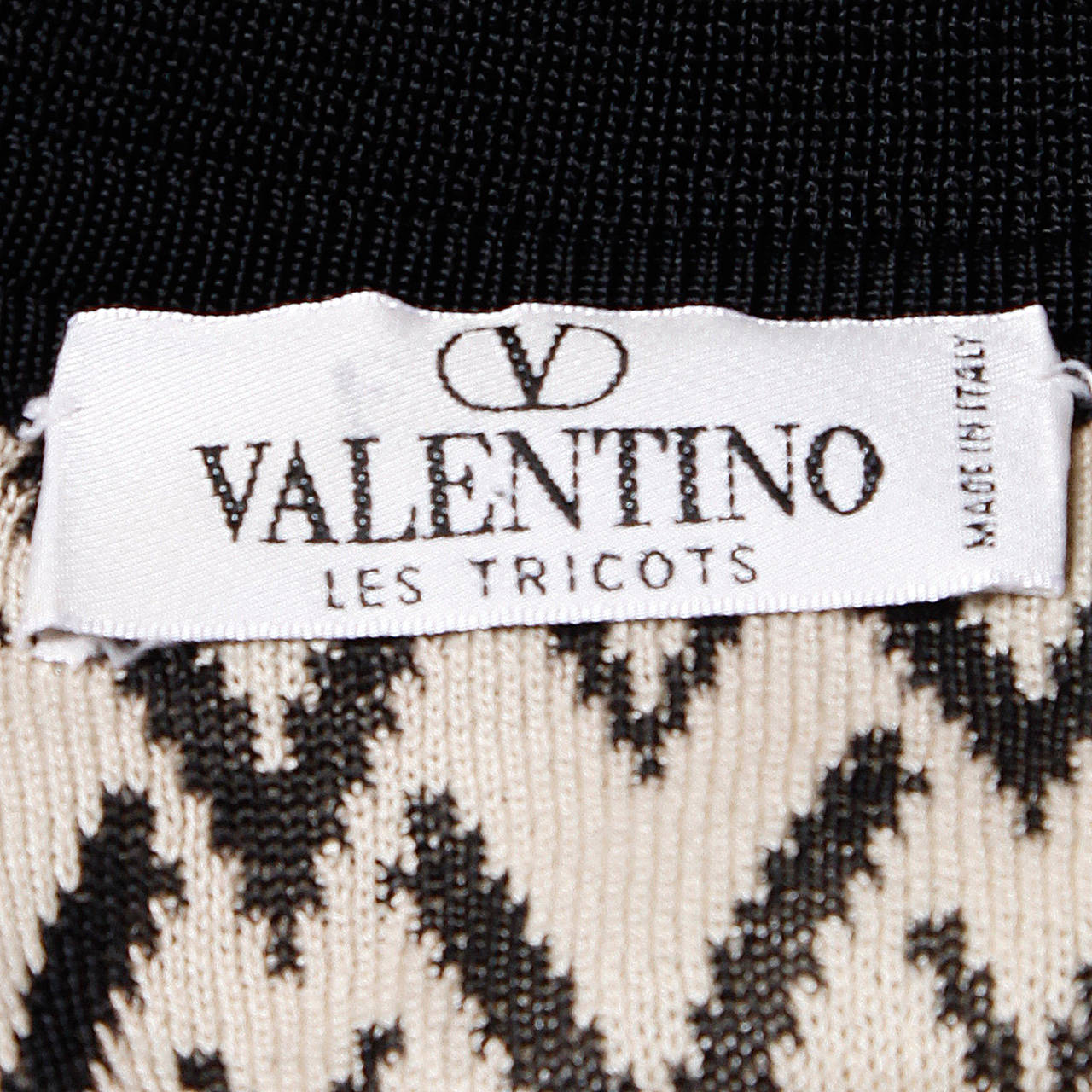Women's Valentino Vintage Geometric Chevron Knit Cardigan Coat