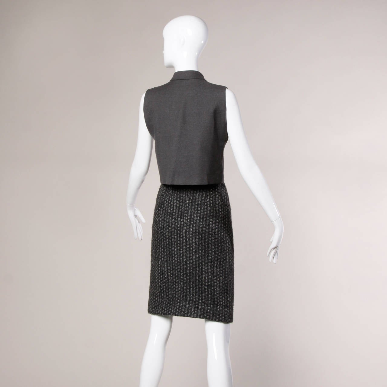 Tiziani 1960s Italian Couture Cashmere Wool 4-Piece Ensemble or Skirt Suit 2