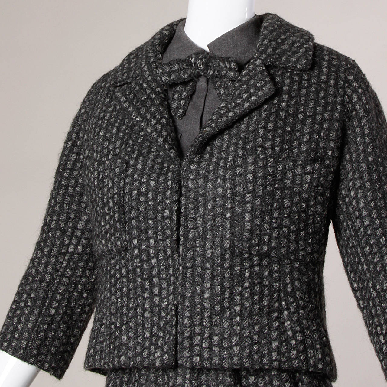 Women's Tiziani 1960s Italian Couture Cashmere Wool 4-Piece Ensemble or Skirt Suit