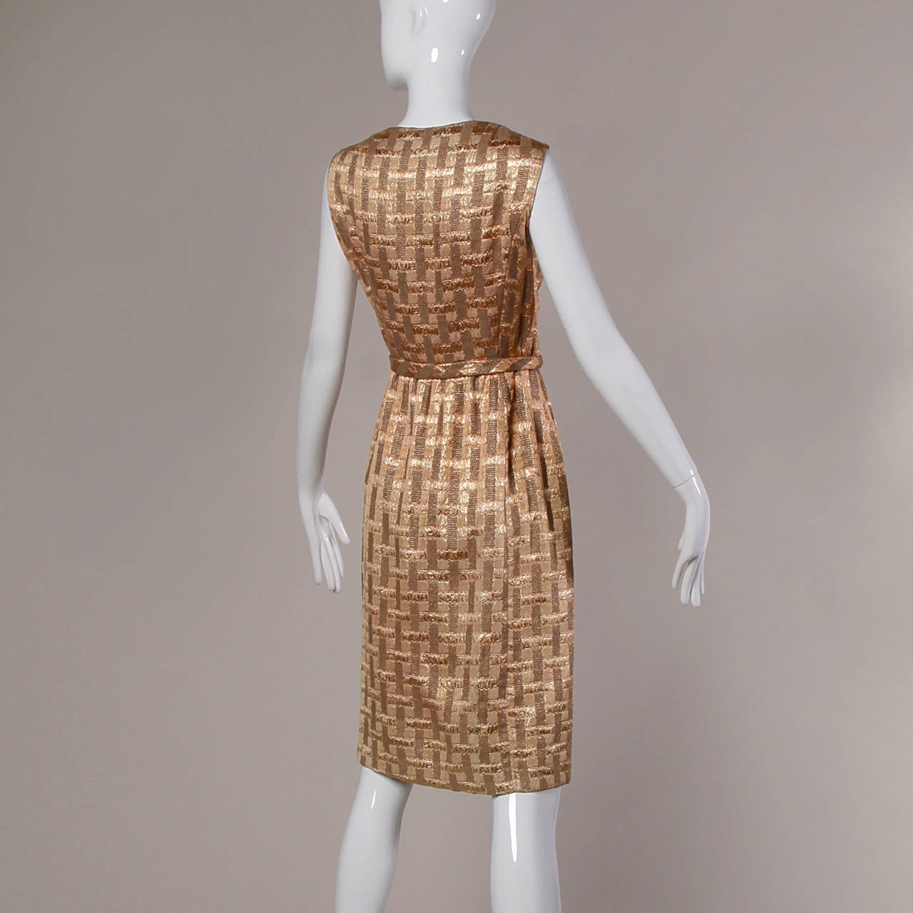 vintage metallic dress