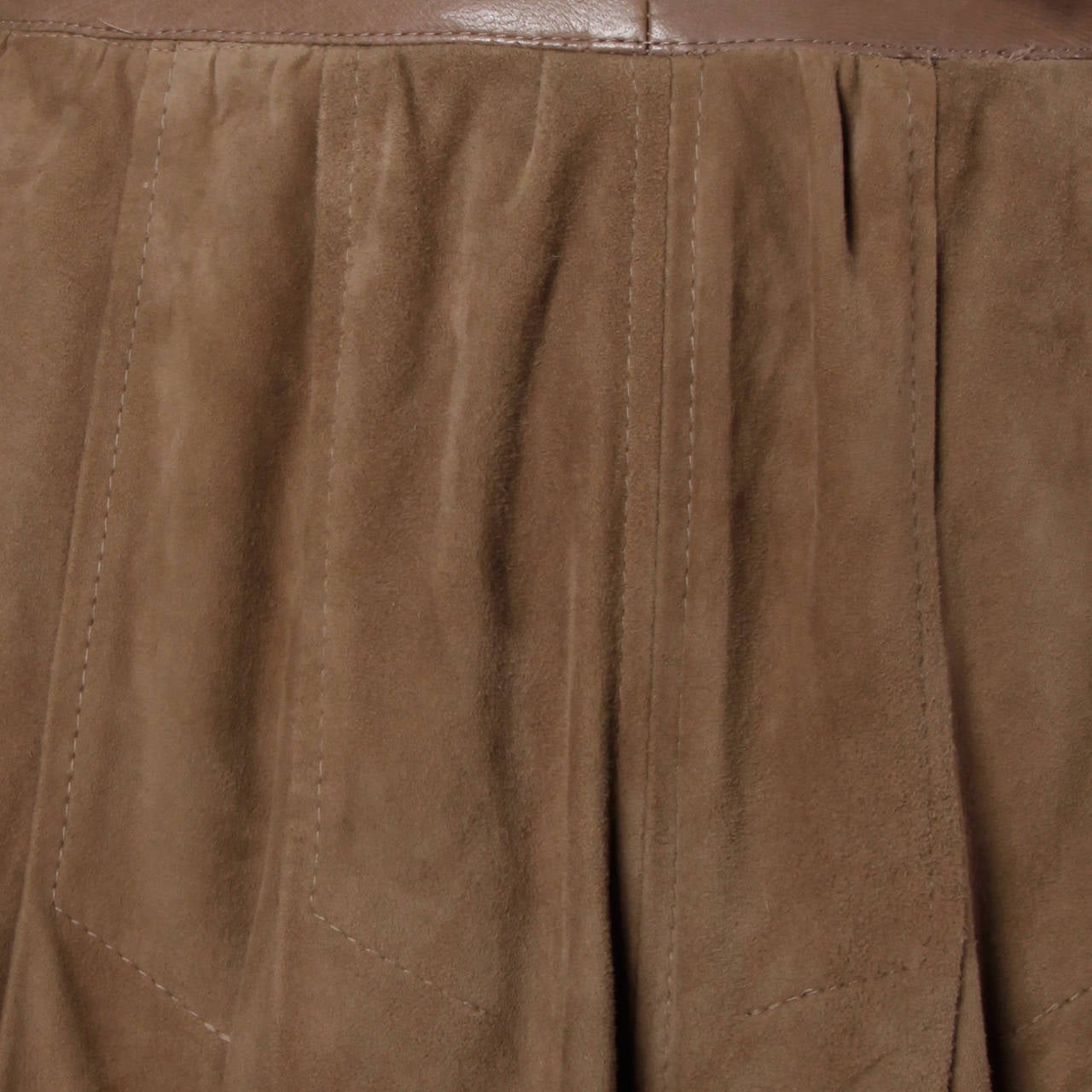 Valentino Vintage Brown Buttery Leather Culottes Shorts 3