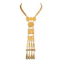 Judith Leiber Vintage 1970er 70er Jahre signiert Etruscan Statment Halskette