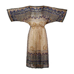 Judith Ann for Bullock's Wilshire Vintage 1970s Silk India Print Dress