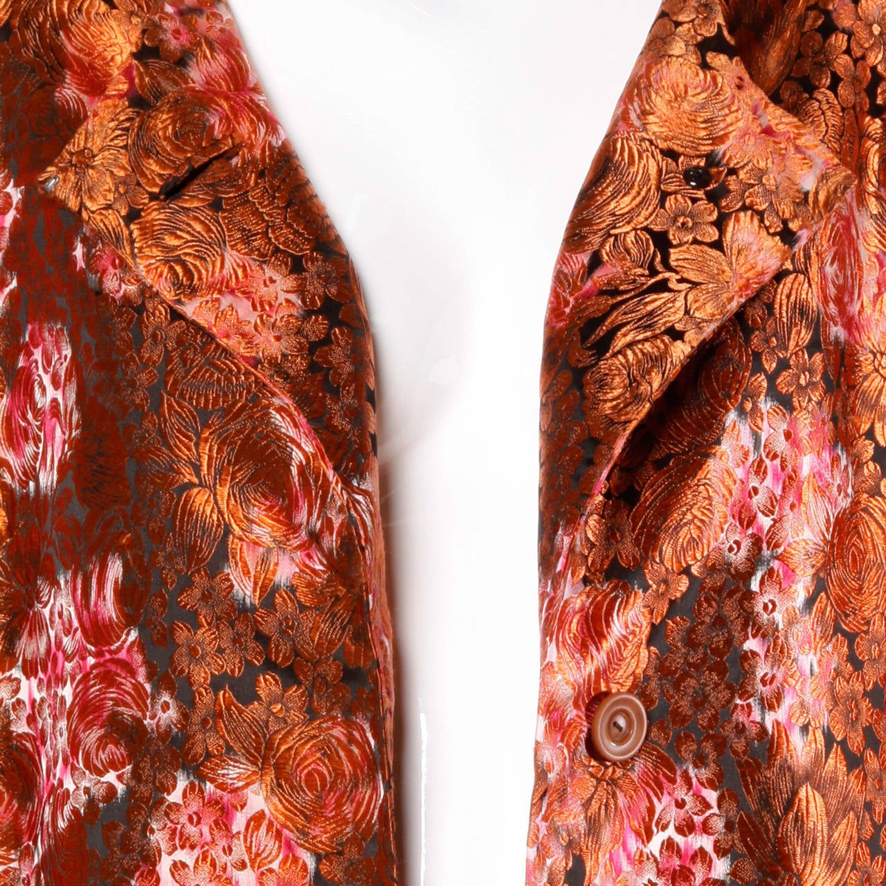 1960s Vintage Japanese Silk Kimono Coat or Robe