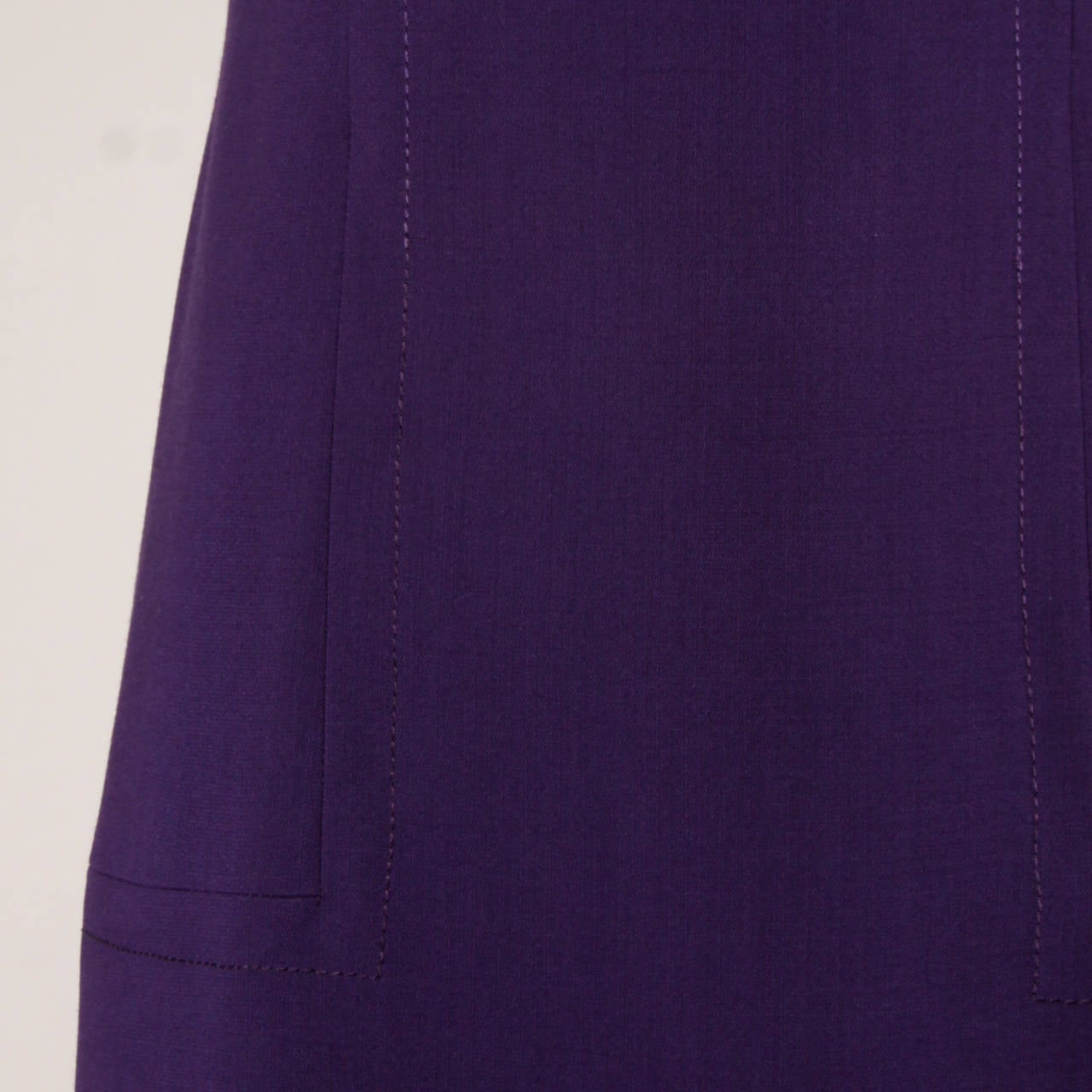 Couture 1960s Vintage Wool + Silk Carwash Dress 1