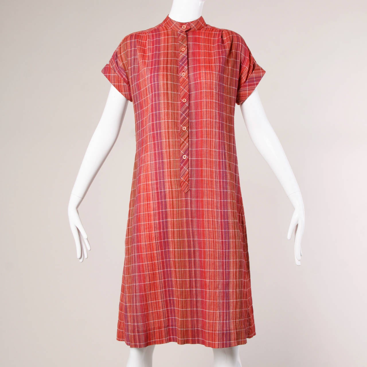 Pierre Balmain Vintage Plaid Dress + Matching Sash 2