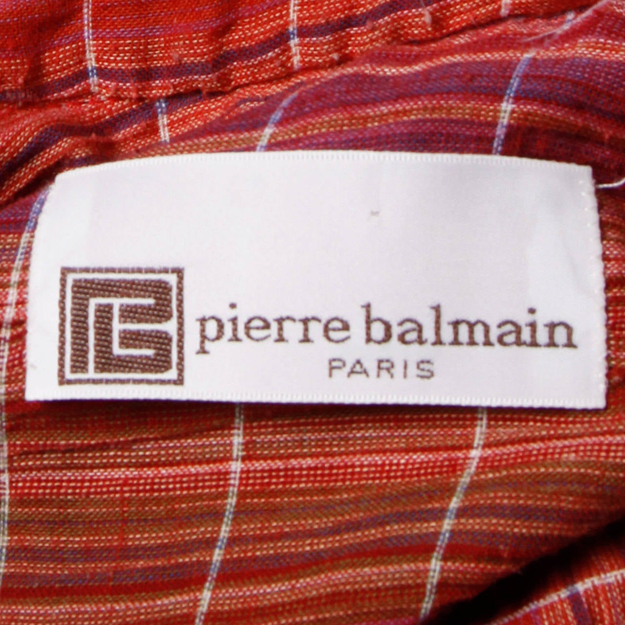 Pierre Balmain Vintage Plaid Dress + Matching Sash at 1stDibs | balmain ...