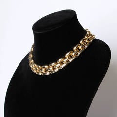 Signed Les Bernard Vintage Chunky Link Chain Necklace