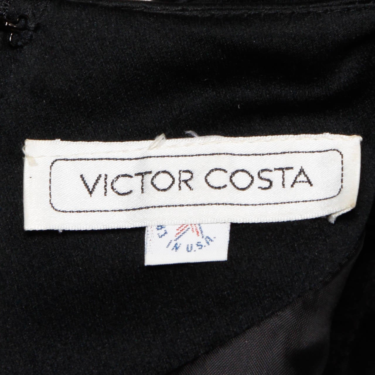 Victor Costa Vintage 80s Cocktail Dress with Tiered Velvet, Satin ...