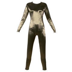 Retro Metallic Catsuit or Jumpsuit by Henri Bendel