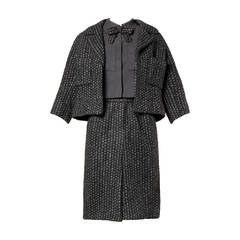 Tiziani 1960s Italian Couture Cashmere Wool 4-Piece Ensemble or Skirt Suit