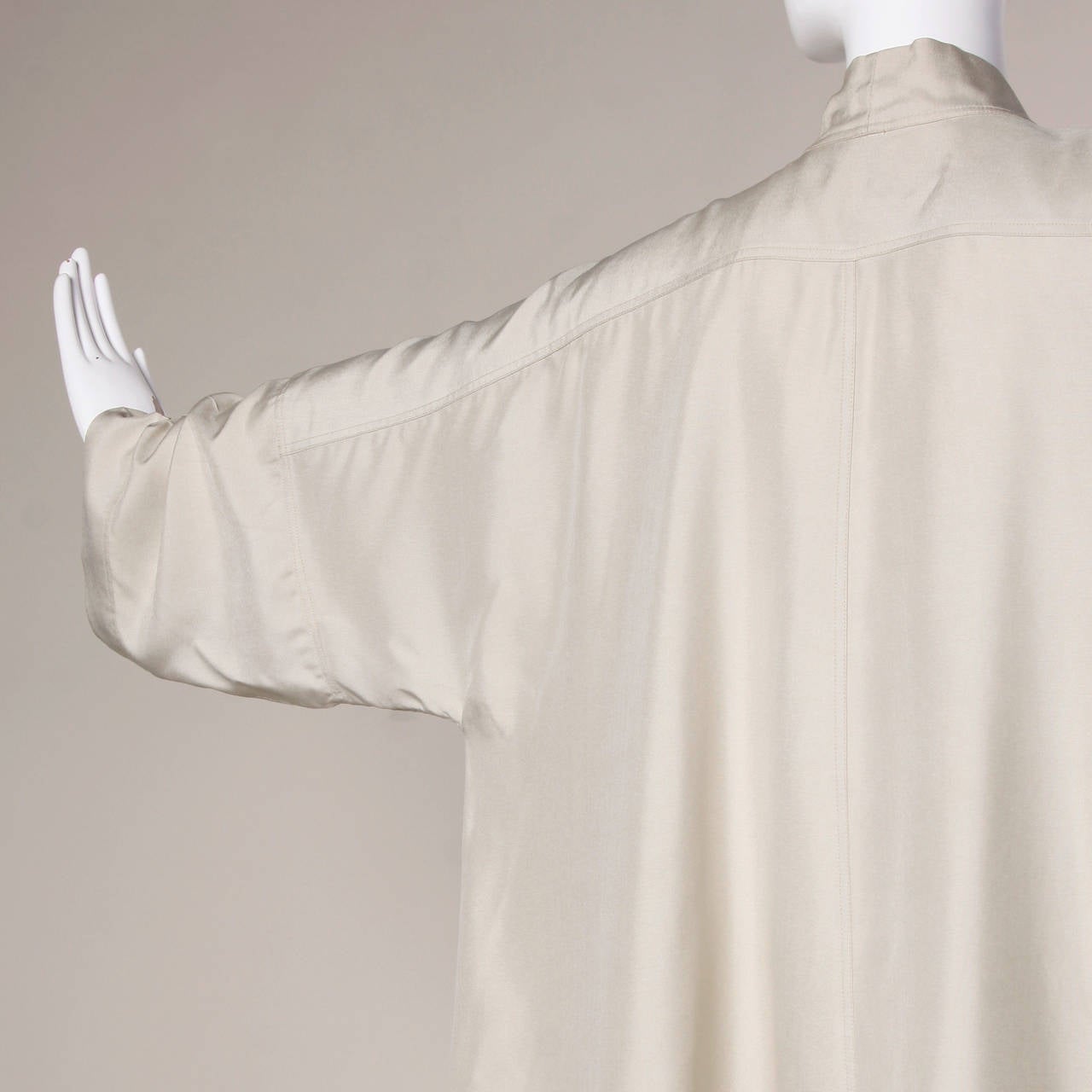 Stunning Salvatore Ferragamo Vintage Silk Kimono Jacket or Swing Coat 6