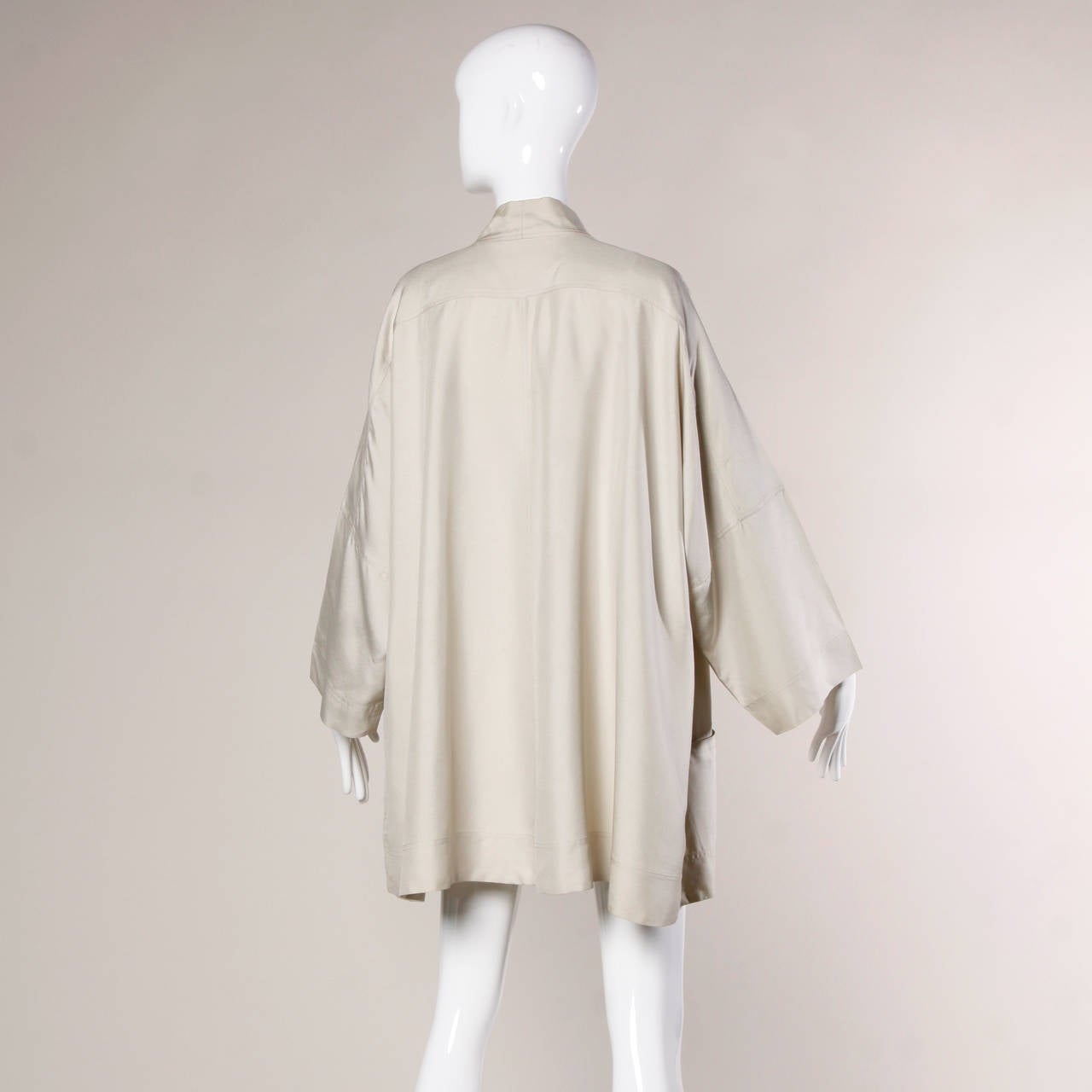 Stunning Salvatore Ferragamo Vintage Silk Kimono Jacket or Swing Coat ...