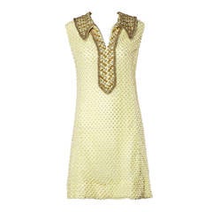 1960s Vintage Heavy Beaded Lace Dress 12