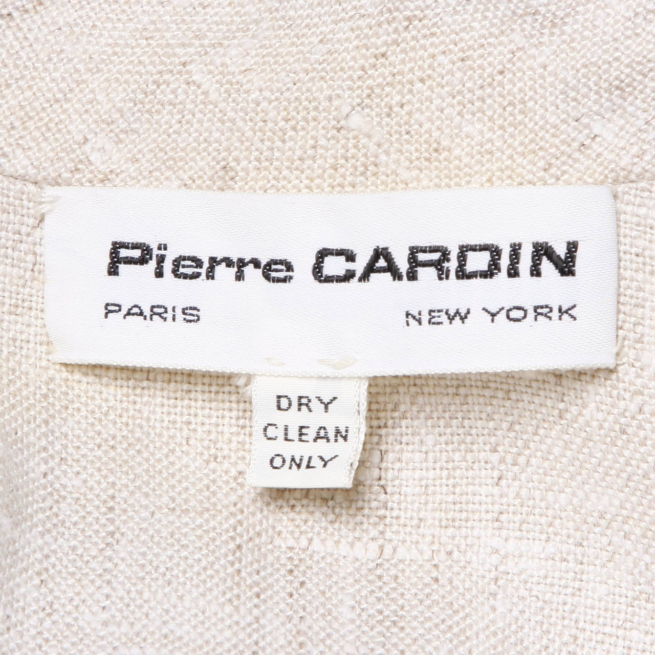 Pierre Cardin Vintage Mod Linen Dress and Sash, 1960s  In Excellent Condition In Sparks, NV