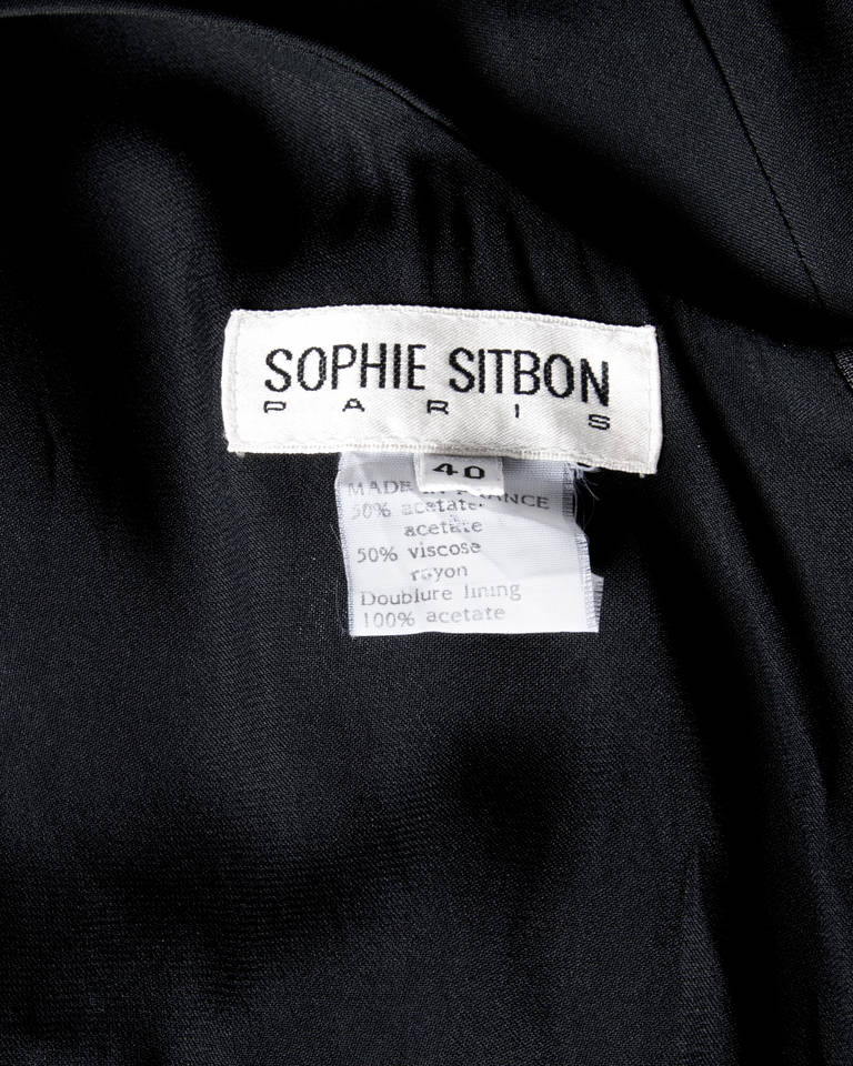 Sophie Sitbon Vintage 1990s 90s Black Dress with Cut Out Snake 1
