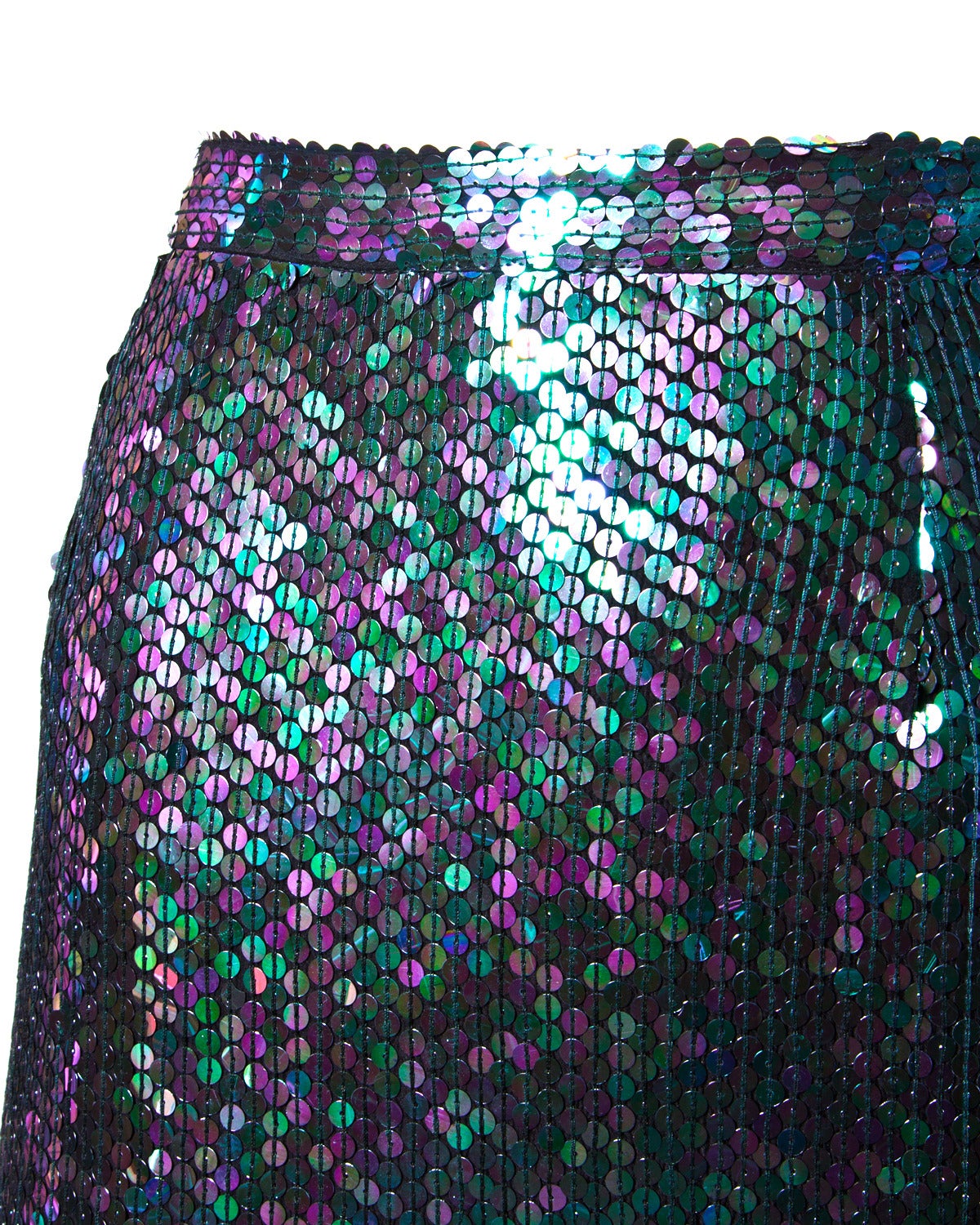sparkly green skirt