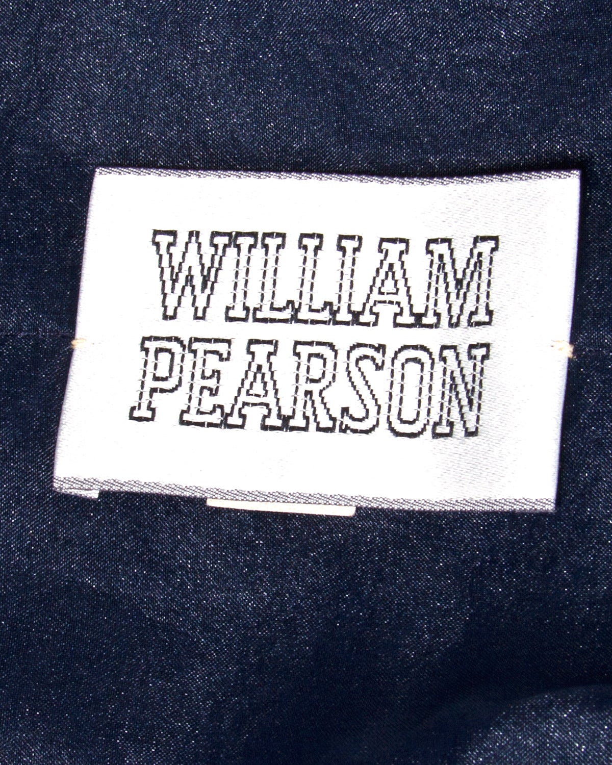 William Pearson Vintage 1980s 80s Sheer Organza Silk Navy Blue Dressy Top 3