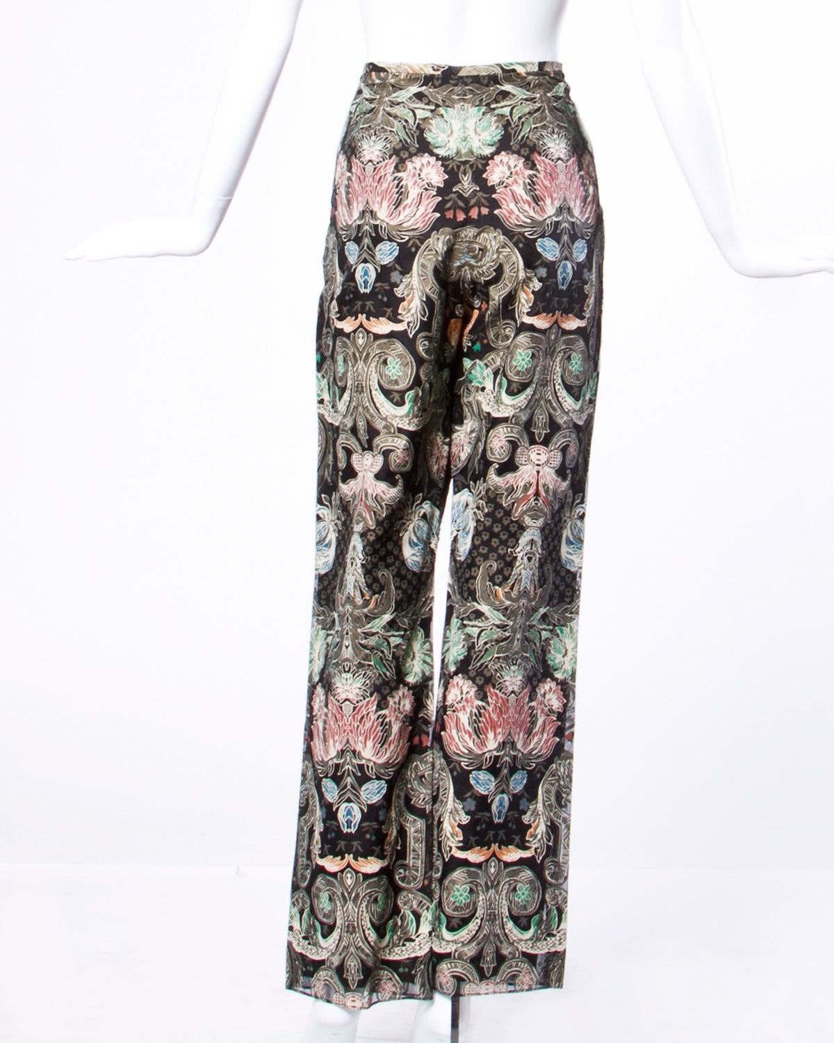 Women's Victoria Royal LTD Vintage Sequin Beaded Silk Jacket + Pants Suit Ensemble