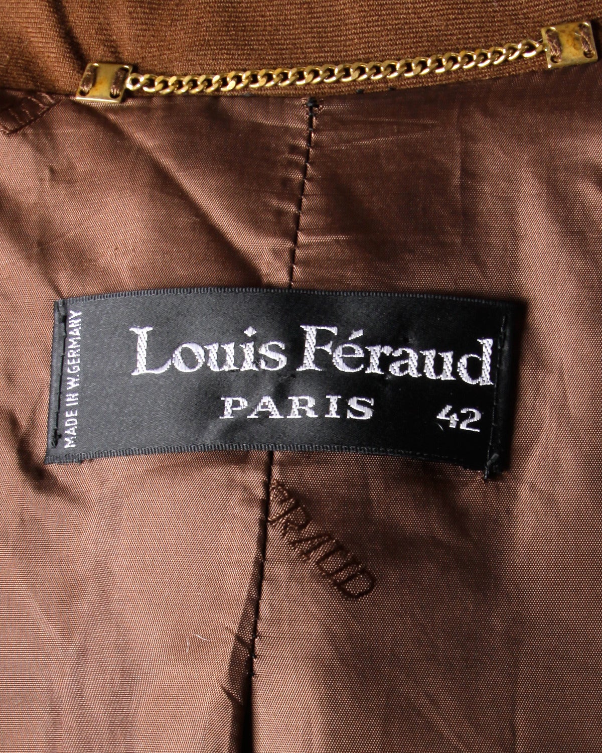 Women's Louis Feraud Vintage Brown Wool Tweed Blazer or Suit Jacket
