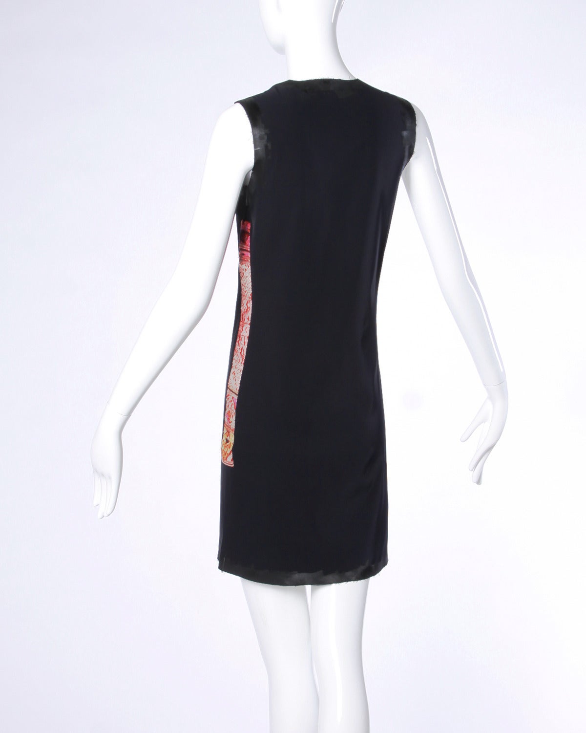 Comme des Garcons Vintage Black Avant Garde Patchwork Shift Dress In Excellent Condition For Sale In Sparks, NV
