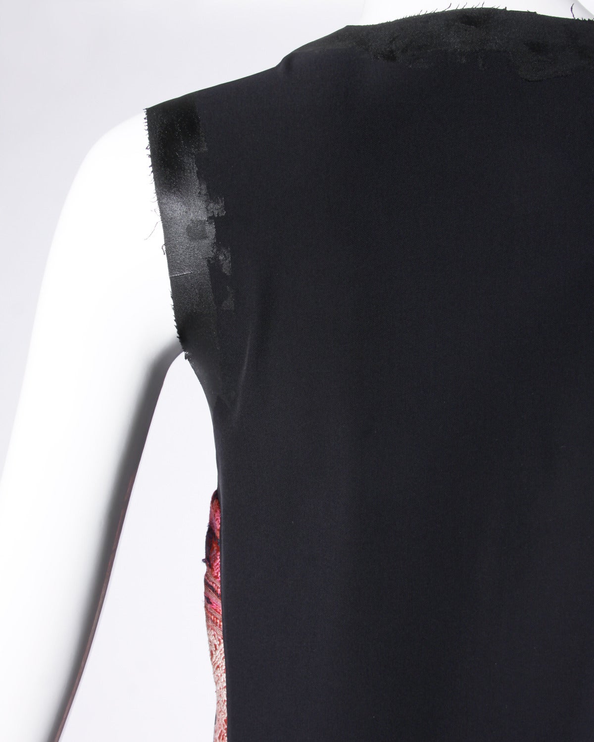 Women's Comme des Garcons Vintage Black Avant Garde Patchwork Shift Dress For Sale