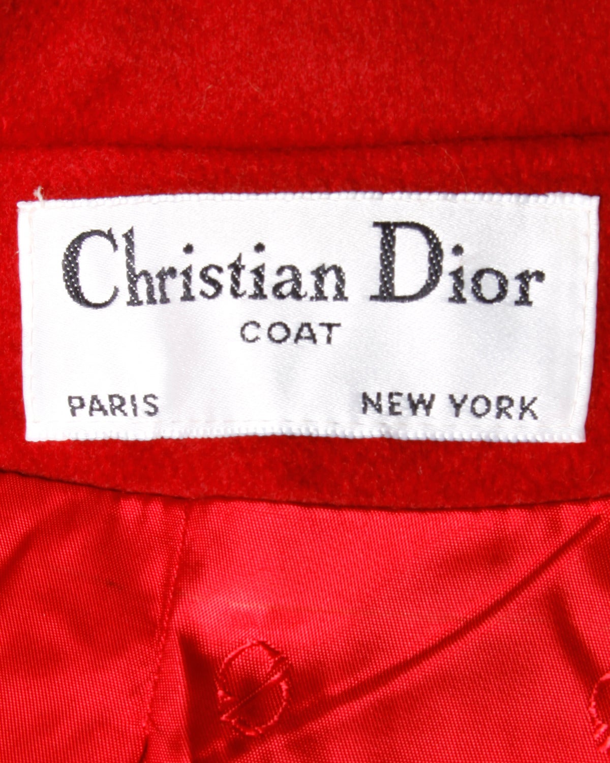 Women's Christian Dior Vintage 1980s 80s Red Military Crest Coat