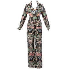 Victoria Royal LTD Vintage Sequin Beaded Silk Jacket + Pants Suit Ensemble 5