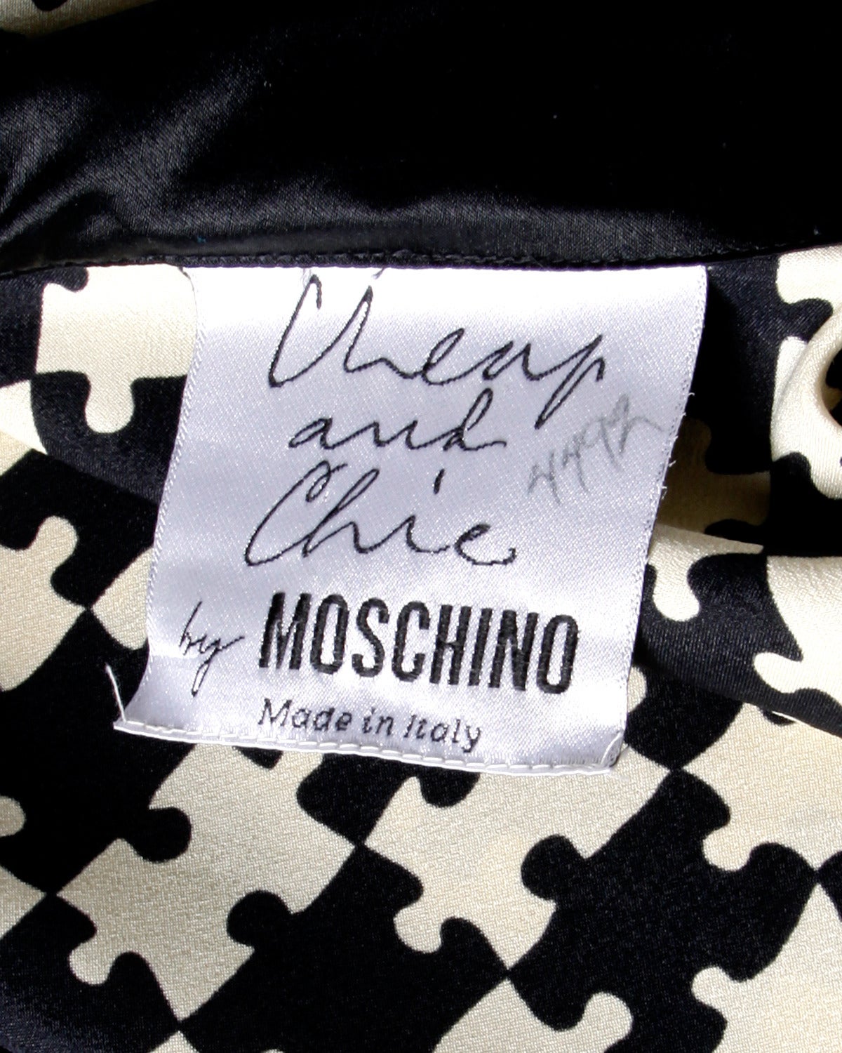 Moschino Vintage 1990s 90s Puzzle Piece Novelty Print Button Up Blouse 2