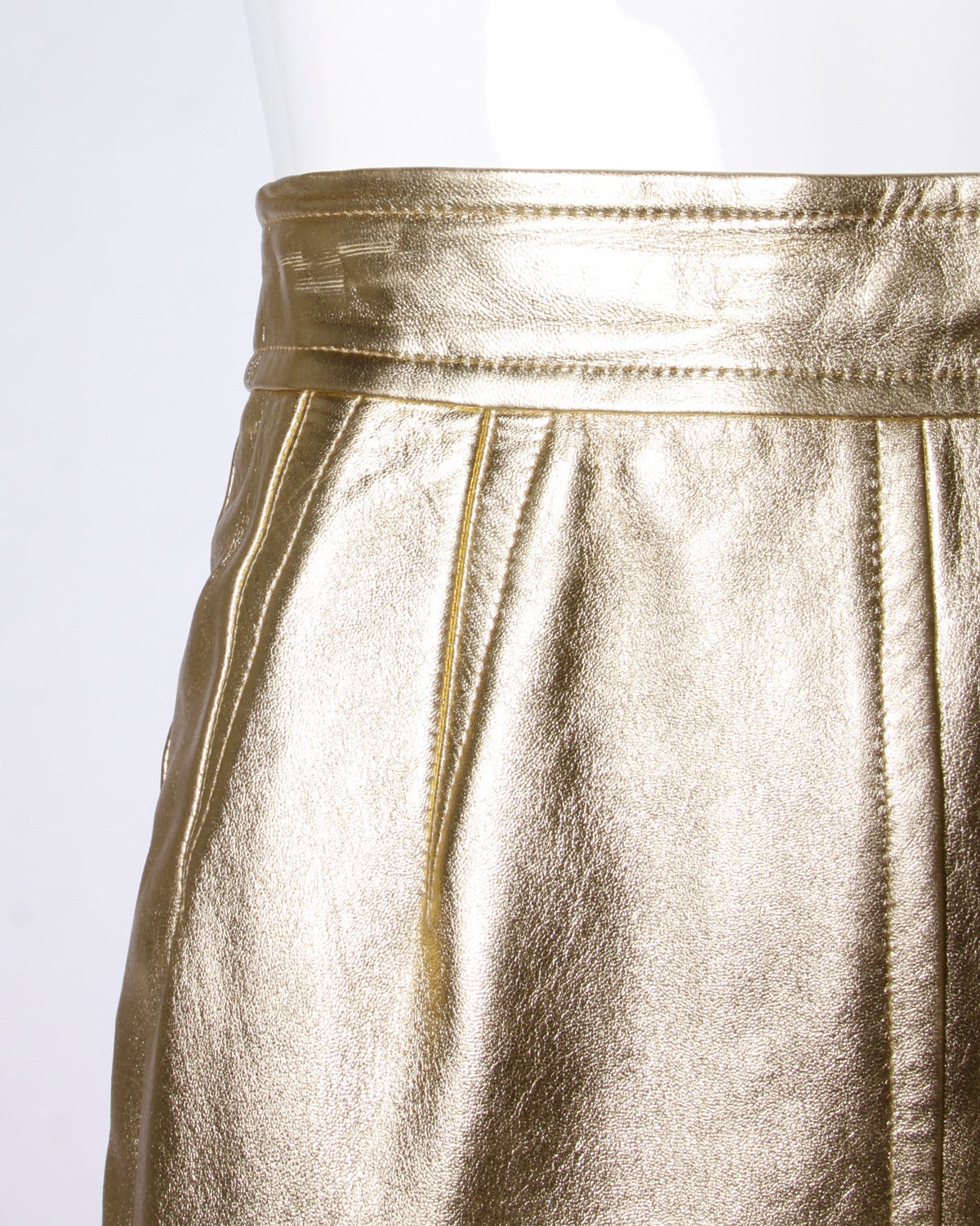 escada leather skirt