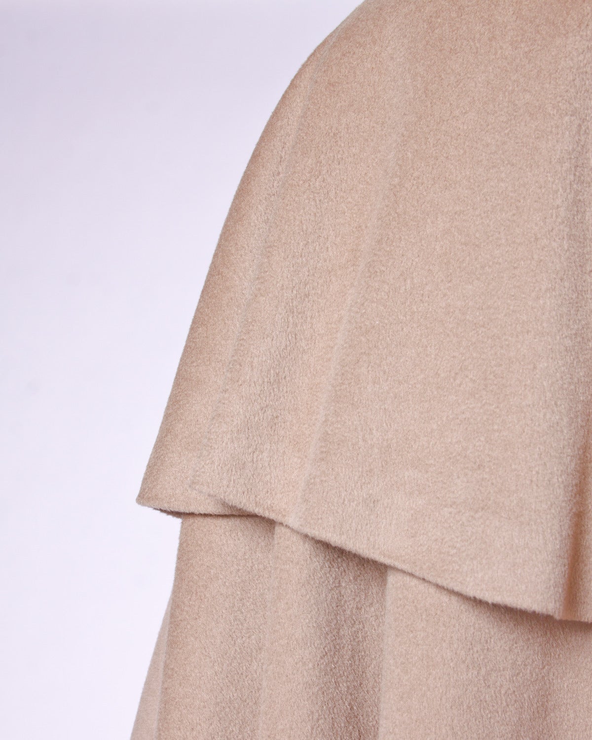 Moschino Couture! Vintage 1990s 90s Beige Wool Cape Coat 2